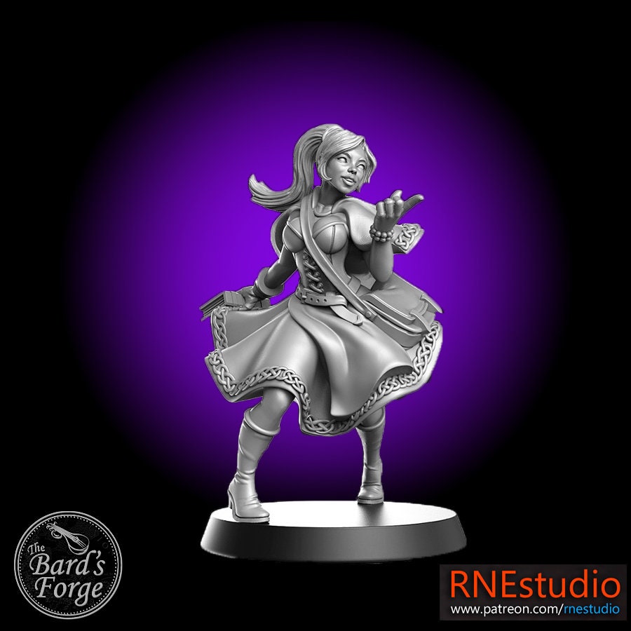Elisa Female Mage Apprentice Miniature 3D Resin Printed 28-32mm Table…