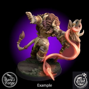 Minotaur Warrior Shaman Tooantuh 3D Resin Printed Miniature Tabletop Fantasy Gaming D&D Pathfinder Dark Fantasy  Frostgrave Cast N Play