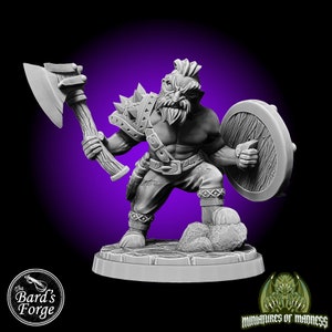 Dwarf Dorian Grimlook • Miniatures of Madness • 3D RESIN Printed Miniature 28-32mm • Tabletop Fantasy Gaming • D&D • Dungeons and Dragons