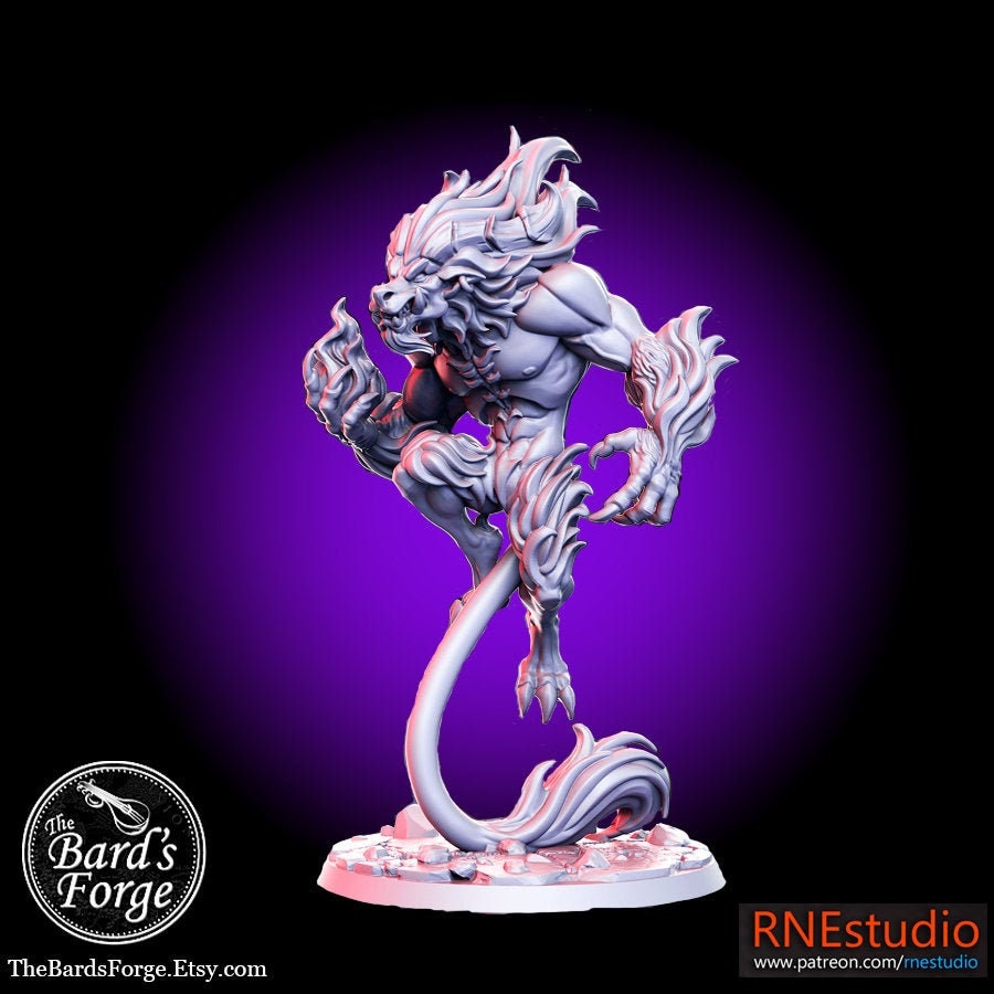 Balorgh Demon Wolf Devil Dog Miniature 3D Resin Printed 28-32mm Tabletop  Fantasy Gaming D\u0026D Pathfinder Frostgrave RN Estudio - Etsy, image size:900x900