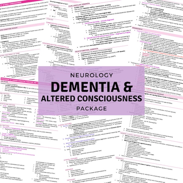 Dementia, Disorders of Altered Consciousness