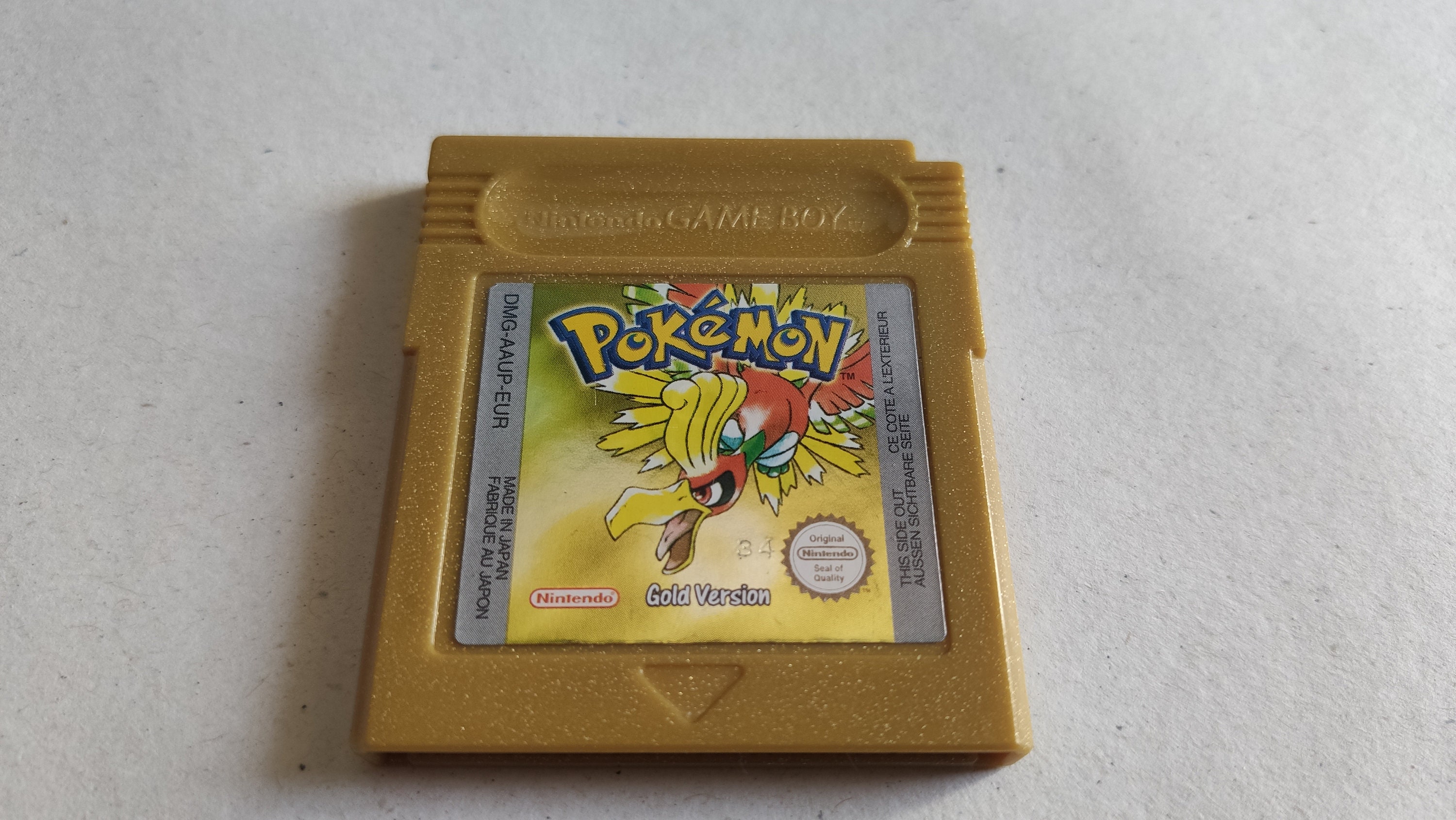 Nintendo Gameboy Color Pokemon Gold Version game Authentic Cartridge  Vintage 