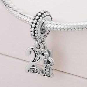 Pandora rose gold 21st charm Clearance