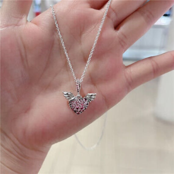 925 Sterling Silver Ave Heart Angel Wings Pendant Necklace Chain For Women  Men Fit Pandora Style Necklaces Gift Jewelry 398505C02 45 From Fine18, $16  | DHgate.Com