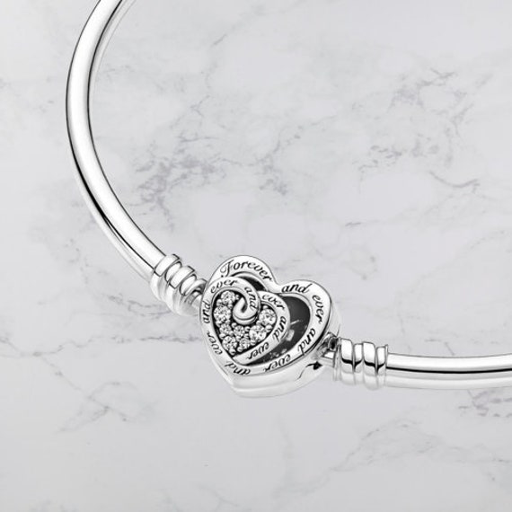 PANDORA Entwined Infinite Hearts Bangle Bracelet 591064C01 ALE Etsy Israel