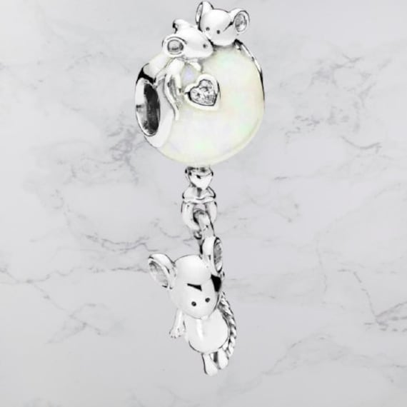 Mouse and Balloon Dangle Charm Sterling Silver 797240EN23 - Etsy