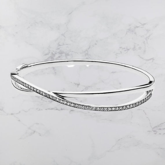 Silver Entwined Bangle Bracelet Christmas With - Etsy Sweden