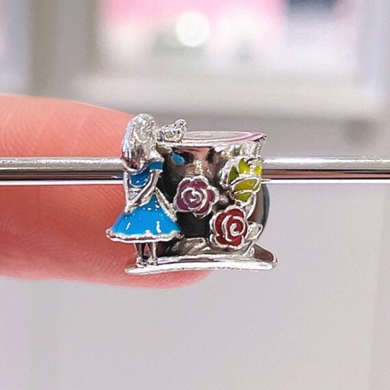 Disney Alice in Wonderland & the Mad Hatter's Tea Party Charm Fits All  Pandora Bracelet,sterling Silver Charms,christmas Gifts 