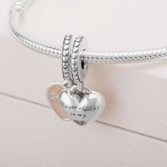Pandora Mother and Daughter Hearts Charm 792072EN4 925 - Etsy