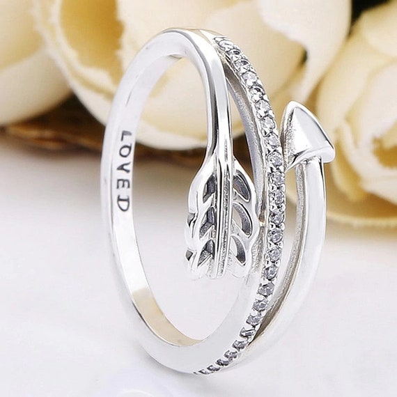 Anillo de pandora anillo de plata para Flecha brillante - Etsy México