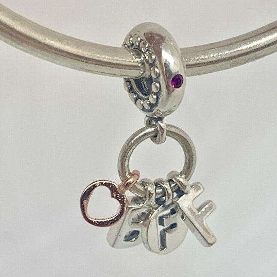 Pandora Best Friends Forever BFF Silver & Rose Charm 788165NCC ...