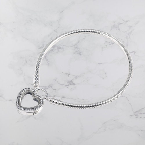 PANDORA Bracelet Regal Heart Padlock 