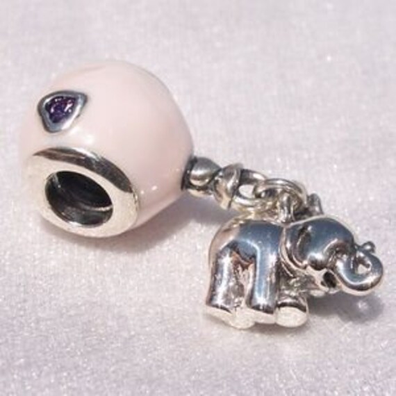 Pandora Charms S925 ALE Sterling Silver Elephant and Pink Balloon
