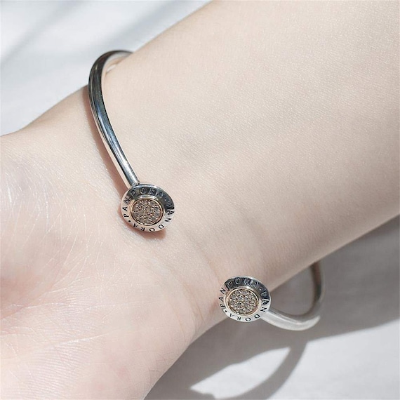 PANDORA Signature Open Bangle 596274CZZ S925 Pandora - Etsy