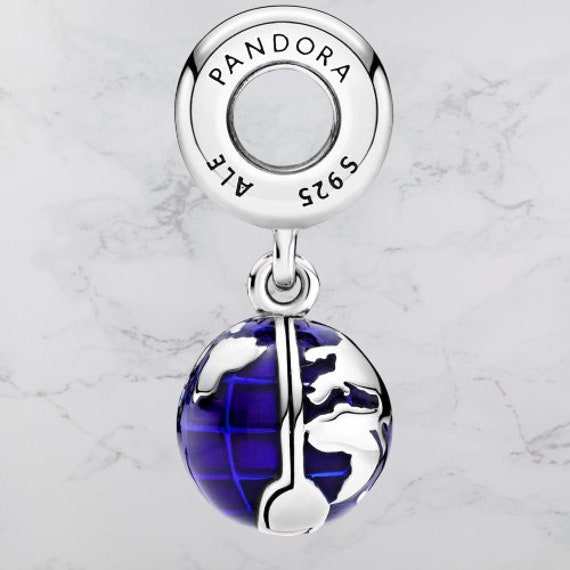 Pandora Charms, Pandora Unicef Blue Planet Dangle Charm 798774C01, Pandora Valentine Charms with Gift Pouch