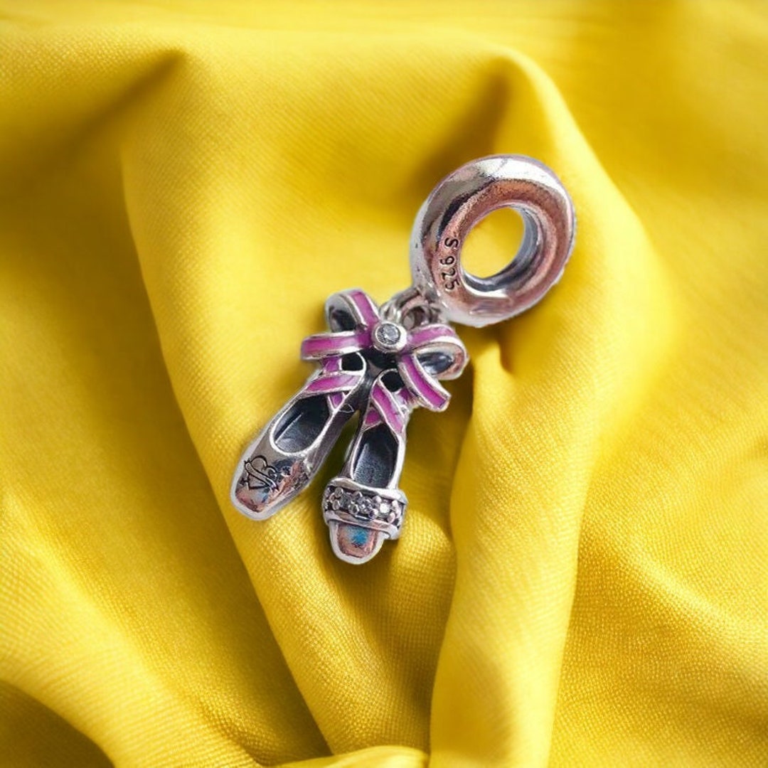 Sterling Silver Pandora Pink Ballerina Shoes Dangle Charm for Etsy
