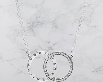 Pandora Necklace Interlocking Double 