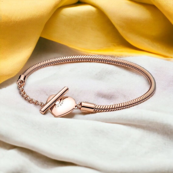 FINAL SALE - Disney Princess Pandora Moments Heart Snake Chain Bracelet