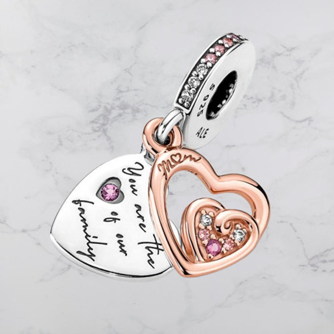 Pandora Charms2022 New Entwined Infinite Hearts Double Dangle