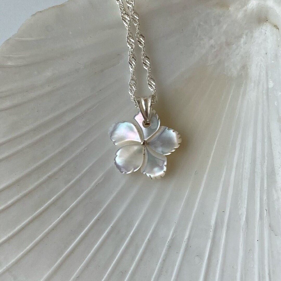 Blue Floral Pendant Necklace Sterling Silver By Joli For Women Elegant Everyday Gift