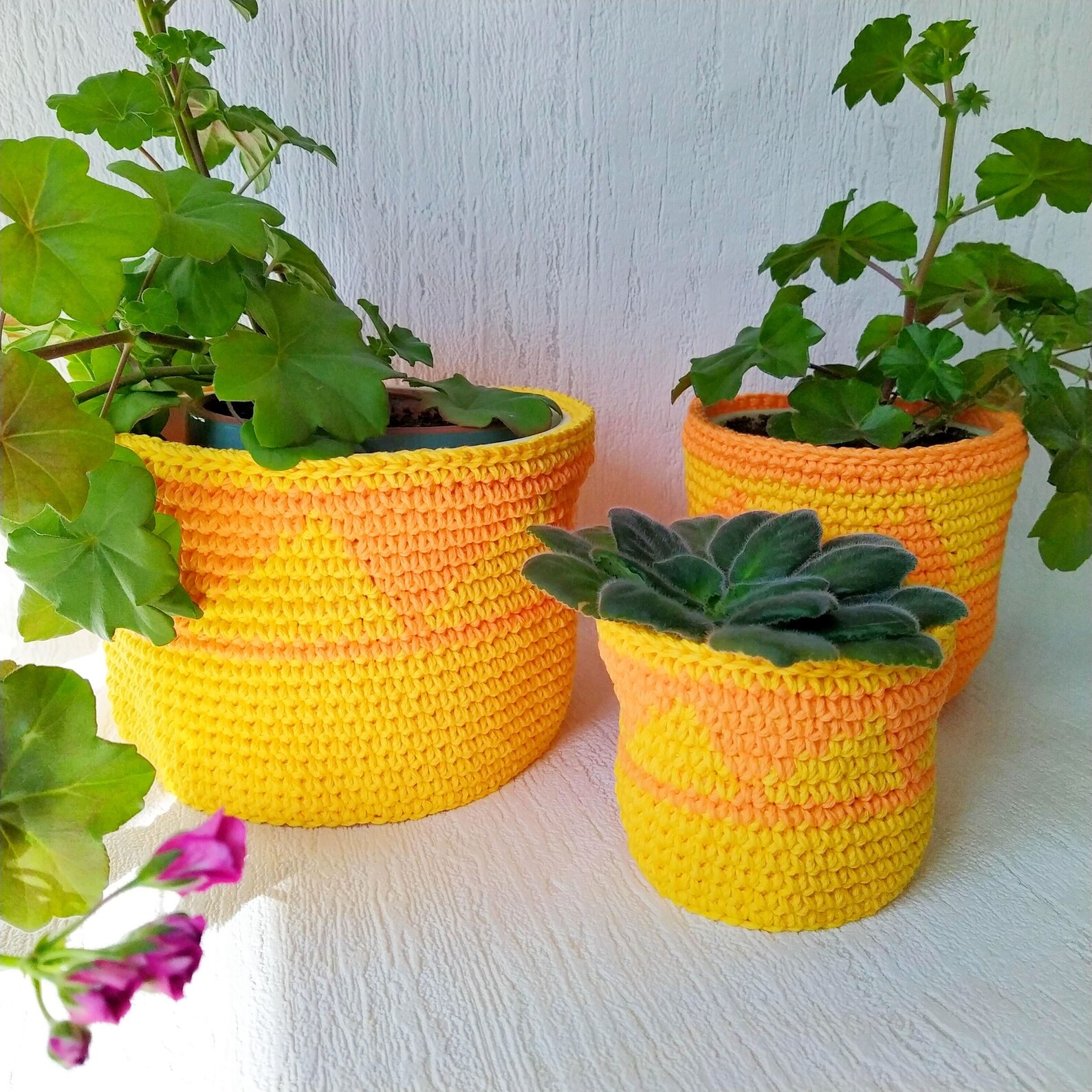 Flower Pot Cover Crochet Pattern Crochet Plant Pot Cover Etsy