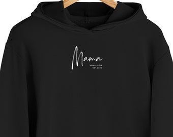 Sweat à capuche personnalisé Maman avec nom Cadeau de Noël personnalisé Maman Femme Pull à capuche Maman Pull Noël Fête des mères