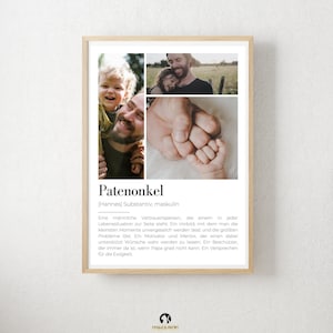 Geschenk Patenonkel personalisiert Patenonkel fragen Willst du mein Patenonkel sein Fotogeschenk Patenonkel Geschenk Taufe Pate Fotoposter