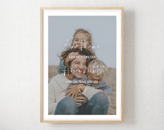 Mama Geschenk personalisiert Weihnachtsgeschenk Geburtstagsgeschenk Mama Fotoposter Mama personalisiertes Poster Mutter Geschenke für Sie