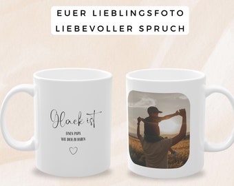 Personalisierte Papa-Tasse mit Foto Geschenk Papa Liebevolle Definition Einzigartiges Geschenk Handgefertigt Ideal zum Vatertag