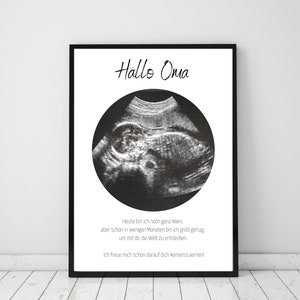 Schwangerschaft verkünden | Du wirst Oma Opa | Baby verkünden | Personalisiertes Poster Schwangerschaft