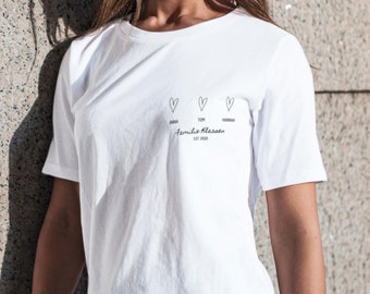 Personalized Christmas Gift Mama Papa Personalized T-shirt Mama Papa Gift Dad Mom Family Shirt Named Birth