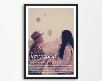 Personalized poster with definition maid of honor gift for maid of honor maid of honor questions