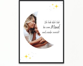 Personalisiertes Geschenk für Mama, Weihnachtsgeschenk Geburtstagsgeschenk Mama, Geschenk Mama Weihnachten, Personalisiertes Poster