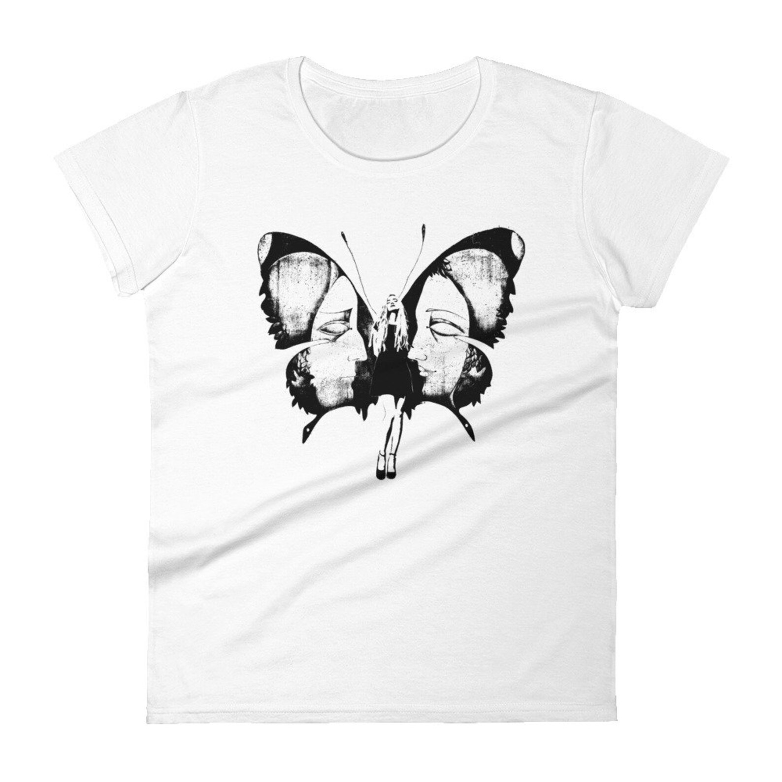 T-Shirt Woman Butterfly Girl | Etsy