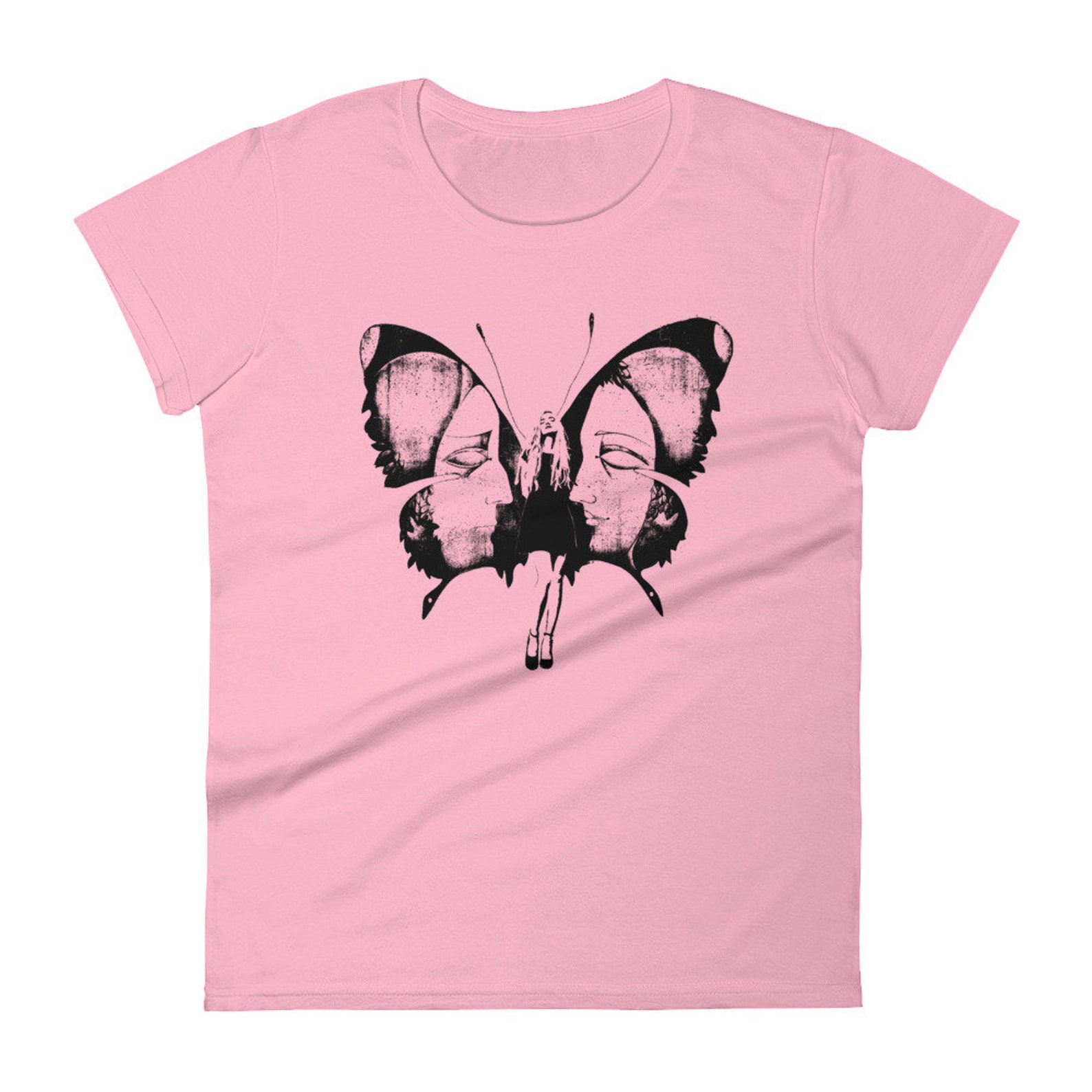 T-Shirt Woman Butterfly Girl | Etsy