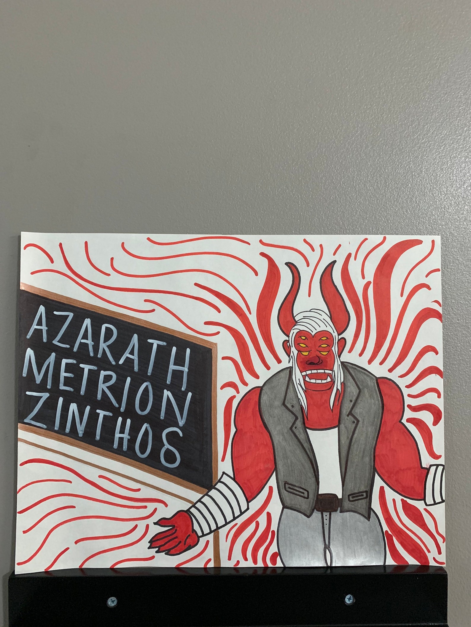 TRIGON Fan Art Original Painting of Ravens Dad Devil Art 11 x Etsy