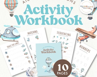 Air Transportation Activity Workbook | Vehicles and Transport | Preschool Geography Printable