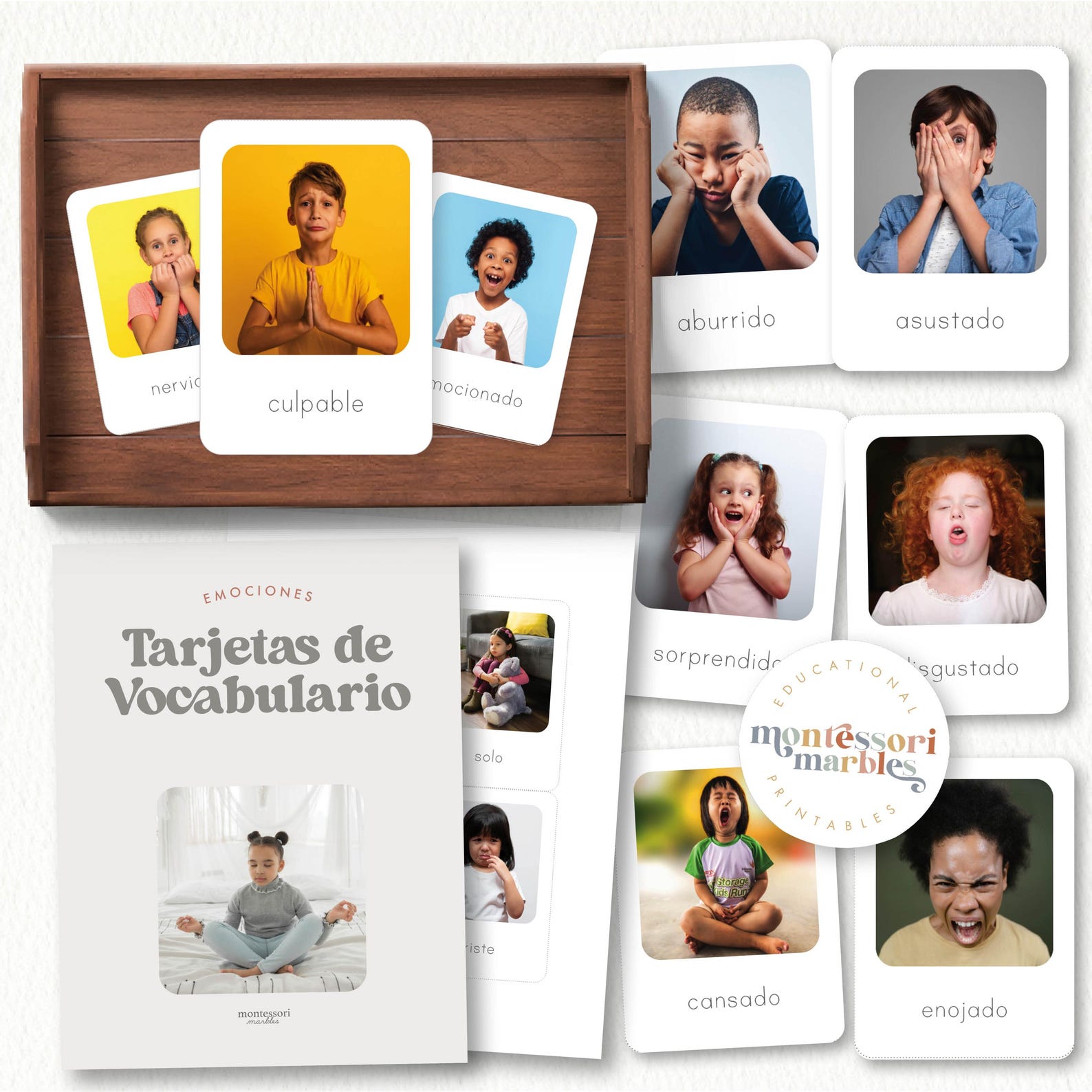 Montessori Emotions Flash Cards | Social Emotional Learning Spanish ...