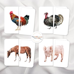 FARM ANIMALS Symmetry Puzzles | Montessori Inspired Printable ...