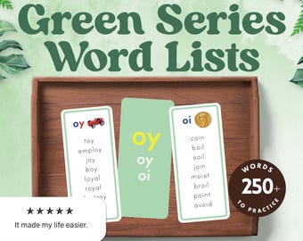 MONTESSORI GREEN SERIES Phonogram Word Lists | Emerging Readers | Montessori Language Activities