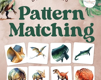 Dinosaur Pattern Matching Puzzle | Montessori Visual Discrimination | Preschool Matching Activity | Early Learning and Skill Building