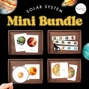 Mini-ensemble SYSTÈME SOLAIRE | 4 activités sensorielles et de motricité fine pour les tout-petits de 2 à 5 ans | Activités spatiales amusantes pour les enfants d'âge préscolaire