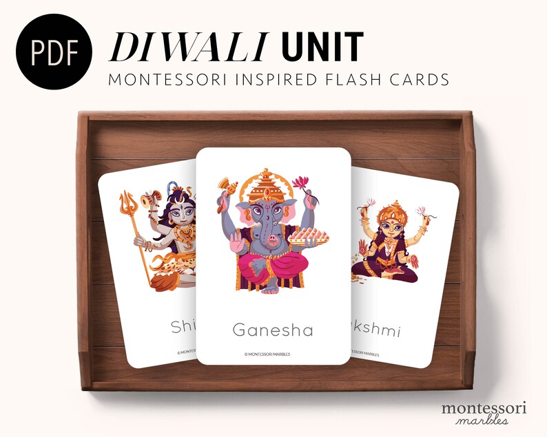 HINDU Gods Flash Cards Montessori Inspired Activity Etsy