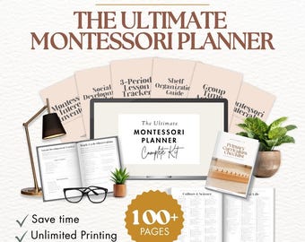 Montessori Teacher Planner, Back to School Classroom Setup, Primary 3 to 6 Curriculum Checklists, Lesson Planning, Record Keeping PDF