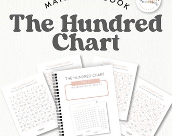 THE HUNDRED CHART  Montessori Math Workbook | Count 1 to 100 | Montessori Math at home | No Prep Worksheet