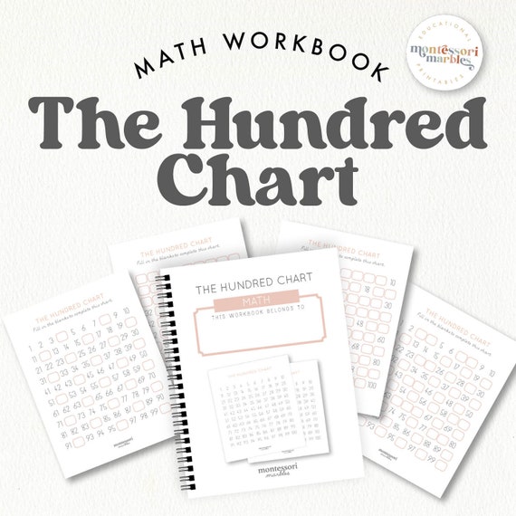 Hundred Chart Workbook Ages 4-6 | 17 Pages Number Practice 1-100 | Preschool Kindergarten Math PDF | Skip Counting