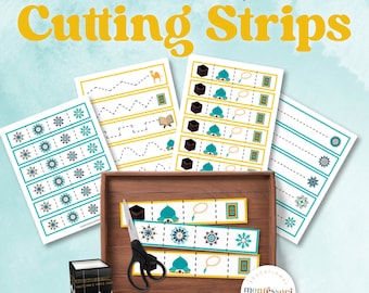 Ramadan Cutting Strips | Scissor Practice Ages 2-5 | Islamic Fine Motor Activity | Muslim Homeschool Preschool Toddler | Instant PDF