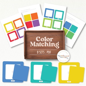 Activité de puzzle ASSORTISSEMENT DES COULEURS, inspiration Montessori, compétences visuelles, activité imprimable pour tout-petits, cartable pour tout-petits, impression sensorielle