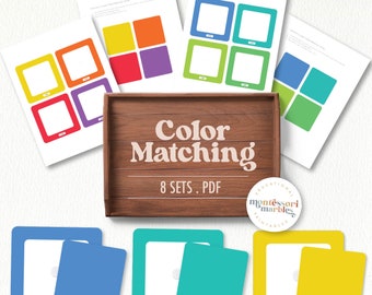 Color Matching Puzzle | Montessori Sensorial | Toddler Visual Skills Fine Motor Activity | Printable PDF