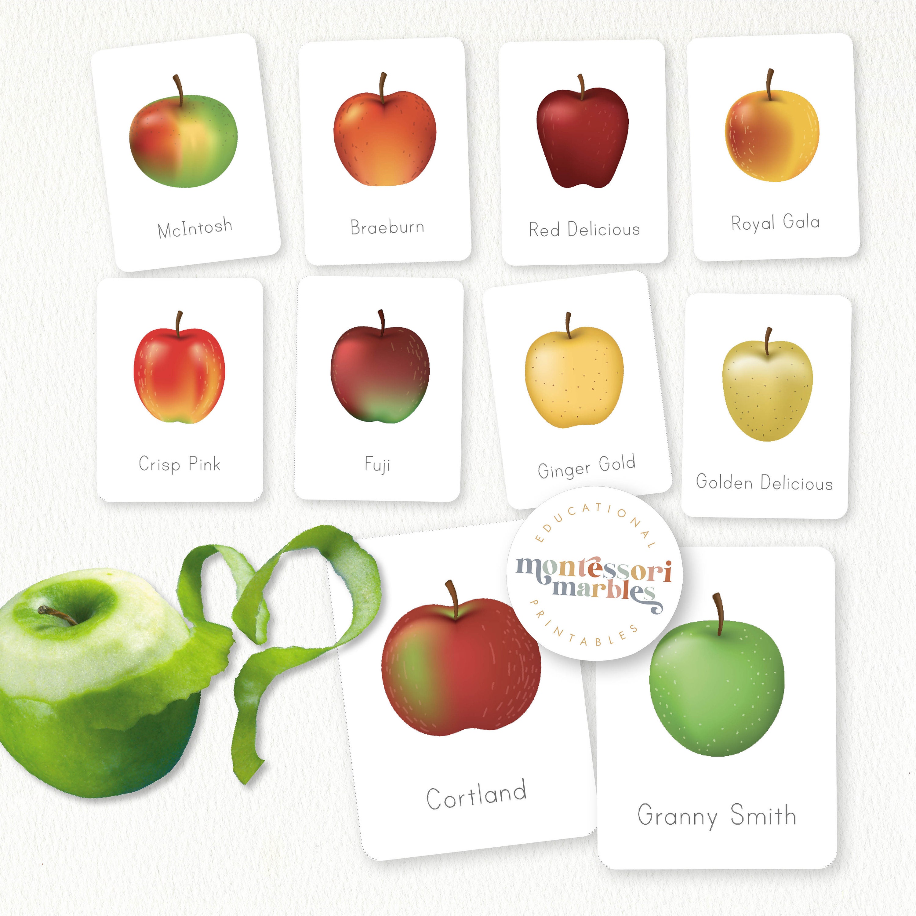 Apple Montessori Activity Bundle | Fall Visual Skills and Math ...